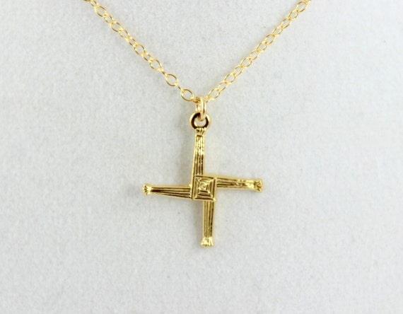 Saint Brigids Cross Necklace Irish Celtic Crosses Gold Filled Sterling Silver Women Girls Jewelry Catholic High Quality Gift