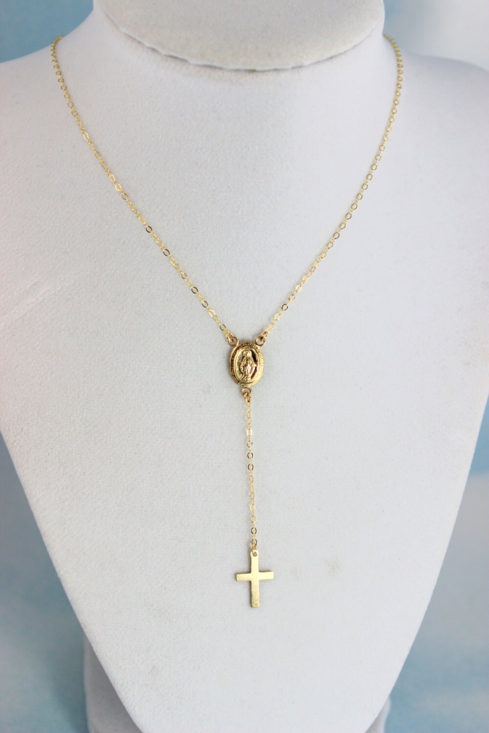 Cross Necklace Women Gold Filled 