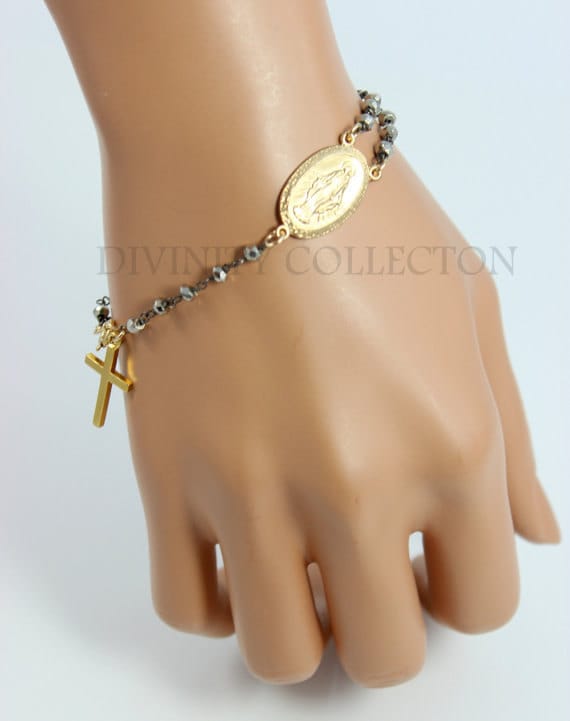 14K TRI COLOR GOLD ROSARY BRACELET | Patty Q's Jewelry Inc