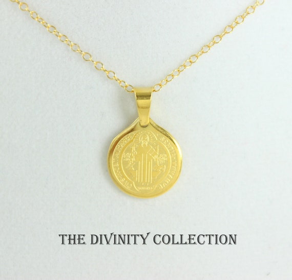 BEST SELLER Saint Benedict Necklace Women Gold Steel Catholic Jewelry Protection Pendant High Quality Meaningful pendant Necklaces Gift