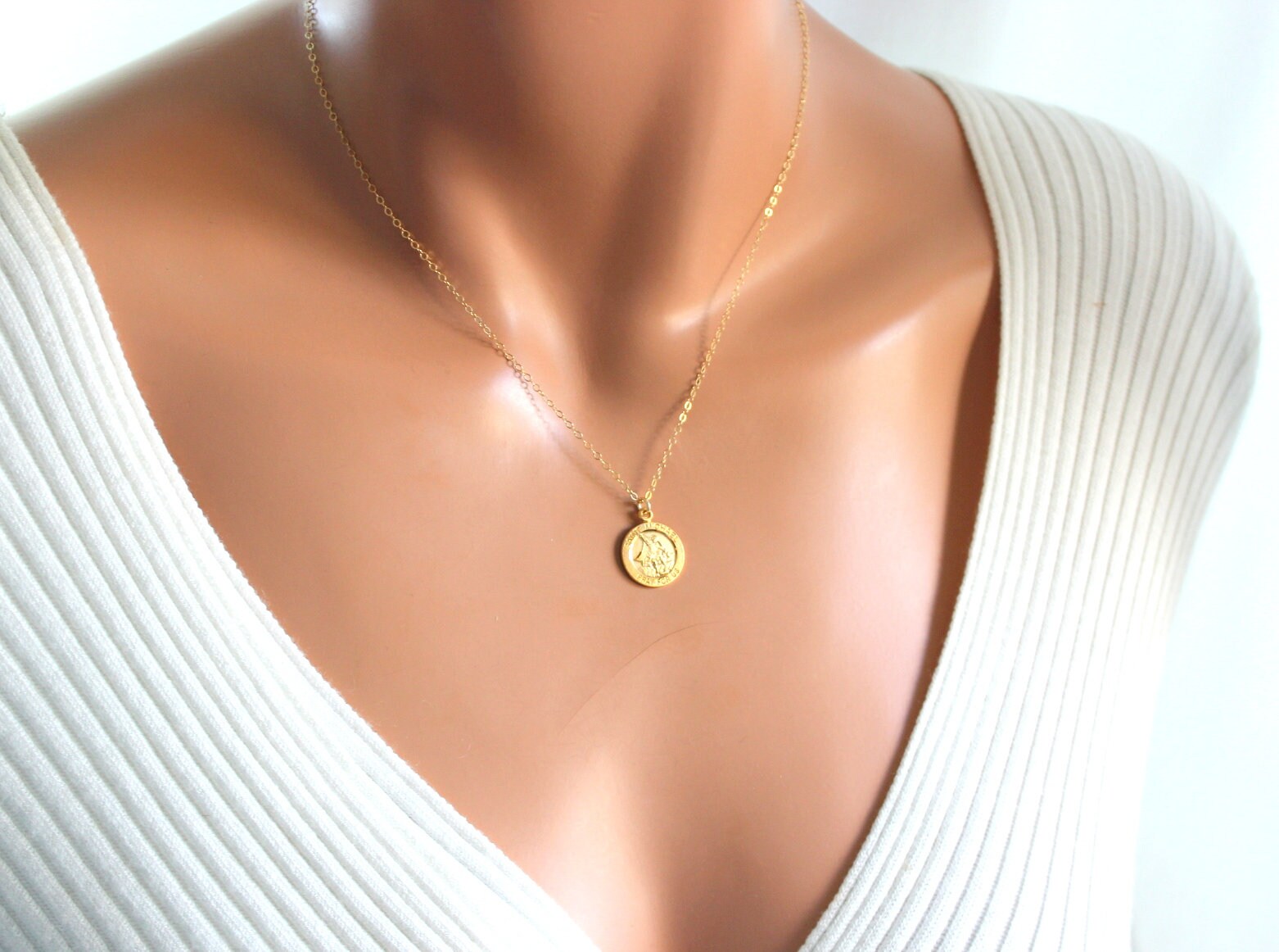 Cristalería Senhield Protección Colgante Collar Encanto Joyería Regalo para Hombres y Mujeres-1pc Arcángel San vemax.es