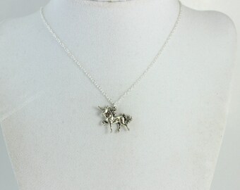 Pendentif Licorne En Argent Sterling 925 - Bijou Mystique Et Envoûtant, Parfait Pour Un Cadeau