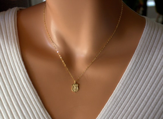 18K Rose Gold Vermeil Thorn Frame Saint Michael Necklace – Divine Box