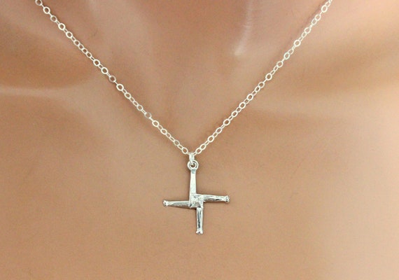 Sterling Silver Saint Brigids Cross Necklace Irish Celtic Crosses Gold Women Girls Jewelry Catholic High Quality Gift