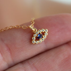 BEST SELLER Tiny Evil Eye Necklace Women Girls Gold Filled Small Blue Eyes Minimalist Jewelry Simple Delicate Dainty Eye Charm Necklaces