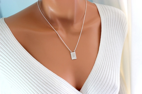 BEST SELLER Scapular Necklace Sterling Silver Jewelry Women Men