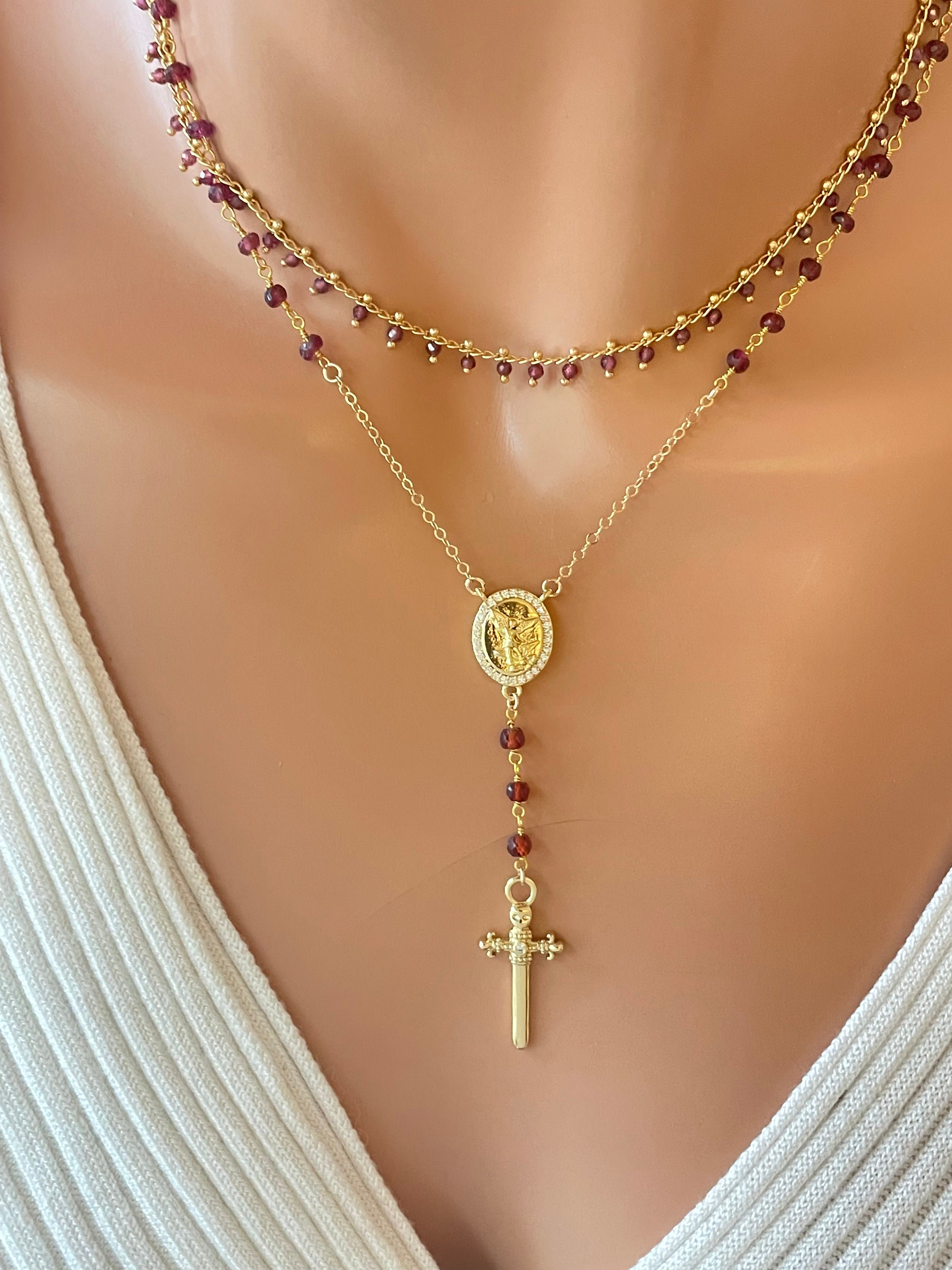 アクセサリー S'YTE BRASS CHAIN ROSARY NECKLACE BRASS CHAIN ROSARY