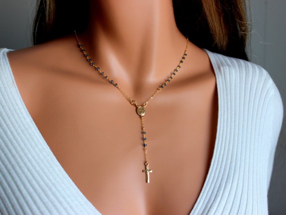 Gold Rosary Necklace for Women