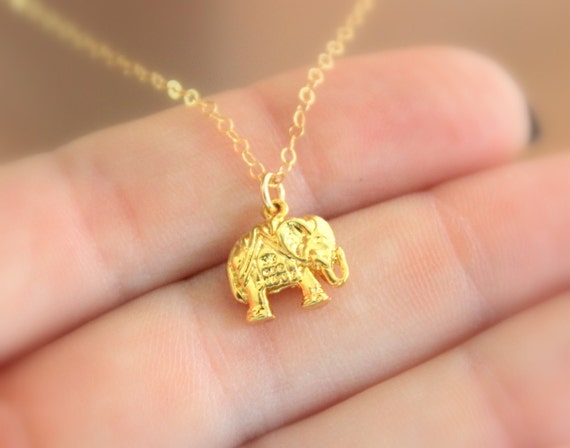 Sterling Silver Elephant Charm Necklace Women Girls Small Dainy Little Pendant Lucky Elephants Jewelry Gift