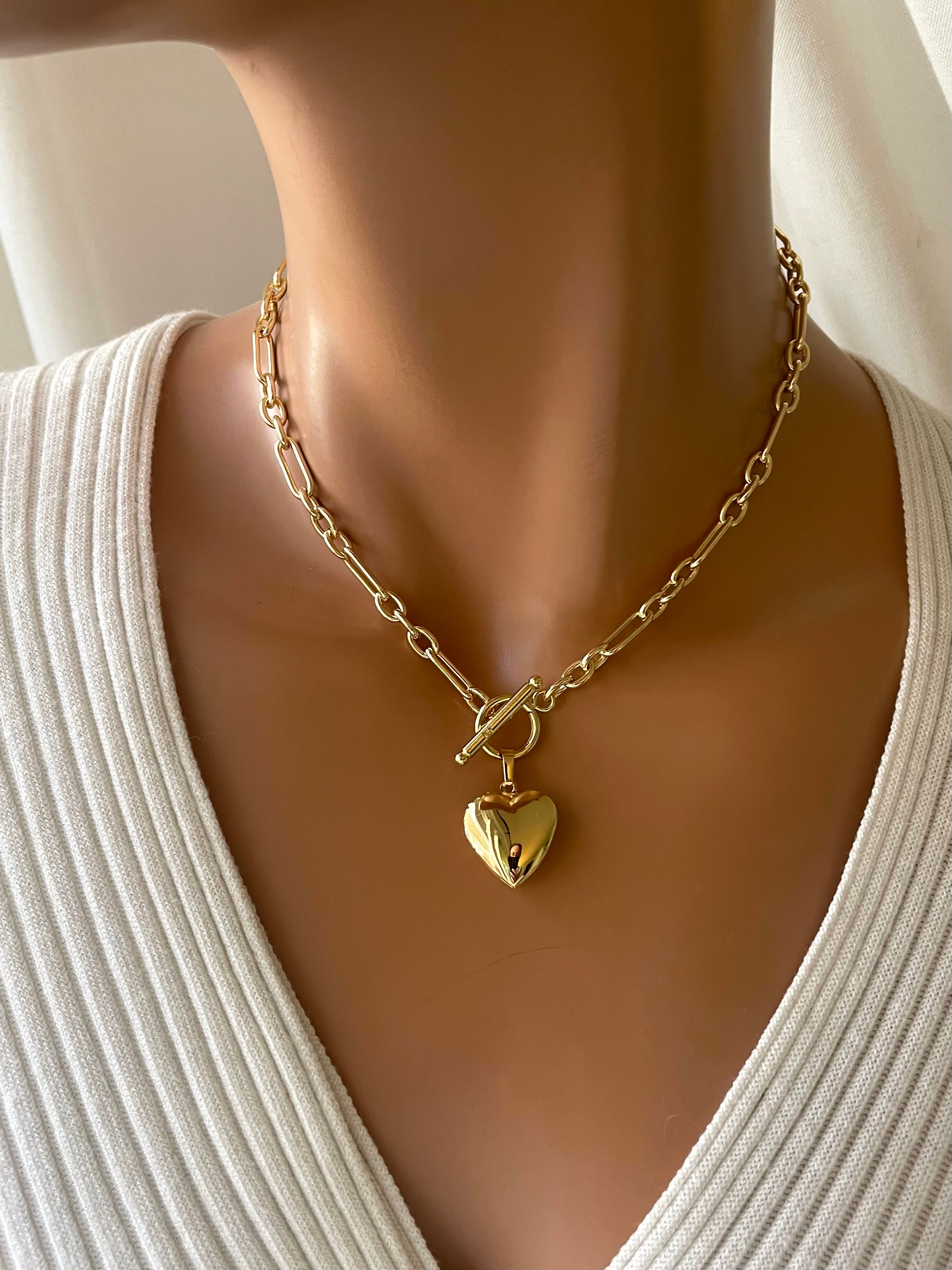 SKIMS Limited Edition 14k Gold plated heart Pendant Kinky Choker Zoë Chicco 14k Gold Small Hammered Heart Necklace – ZOË CHICCO main image 2
