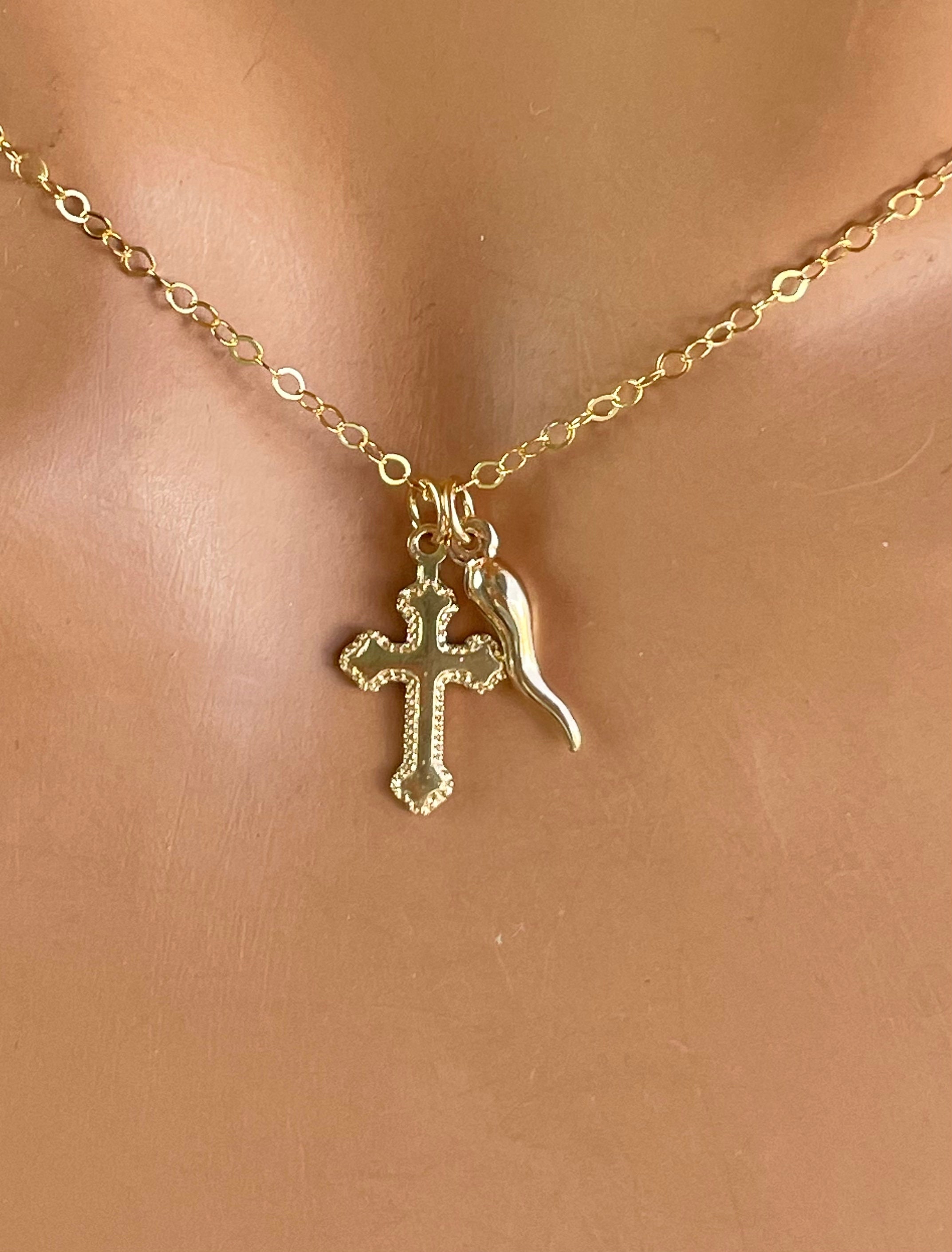 Vintage Crucifix Pendant Made in Italy - Etsy