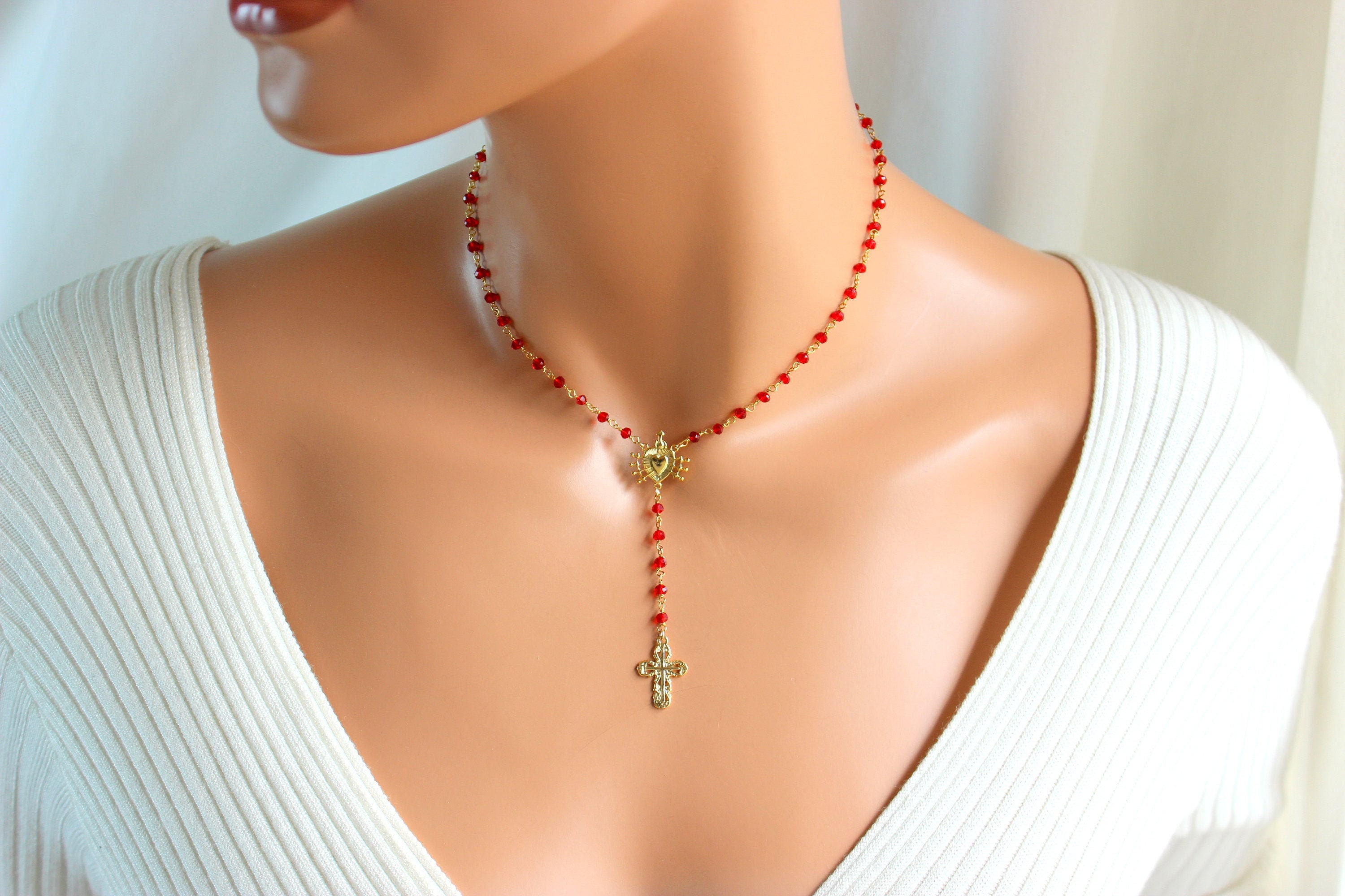 Glory Diamond Rosary Necklace | TatiRocks Jewelry