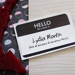 Lydia Martin- Teen Wolf Name Tag Sticker