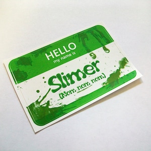 Slimer Ghostbuster-naamkaartjesticker