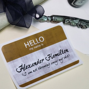 Alexander Hamilton- Hamilton the Musical Name Tag Sticker