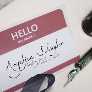 Angelica Schuyler- Hamilton the Musical Name Tag Sticker