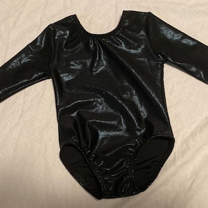  Genfirdom Girls Shiny Metallic Unitard Long Sleeve