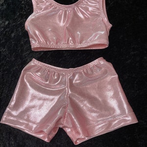 Light Pink Mystique Sports bra and shorts Ready to ship