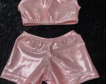 Light Pink Mystique Sports bra and shorts Ready to ship