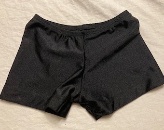 Black Nylon spandex shorts