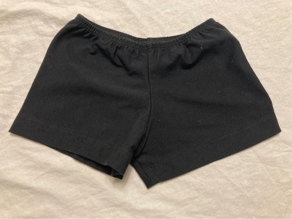 Black cotton spandex shorts