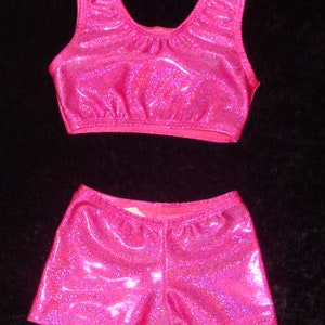 Pink Twinkle Sports Bra and Shorts set Ready to ship
