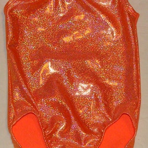 Orange Twinkle gymnastic leotard Ready to ship
