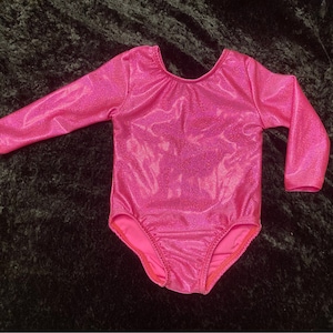 Pink Twinkle Long Sleeve gymnastic leotard Ready to ship