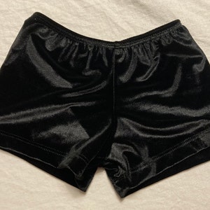 Black velvet shorts