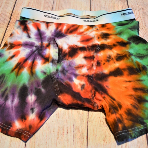 Fireworks Blast Boxer Briefs- Size Large, Tie dye Boxer Brief