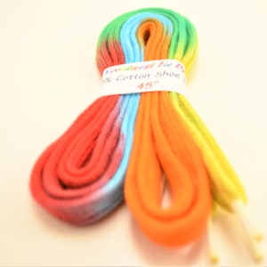 Rainbow laces, Sunny Pretty Brights Tie Dye Shoelaces 45&quot; #6
