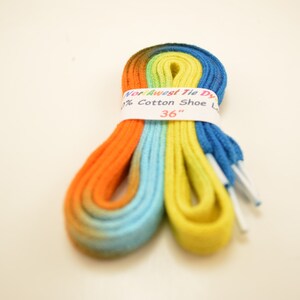 Bright Bouquet Tie Dye 36&quot; Shoelaces #DZ-