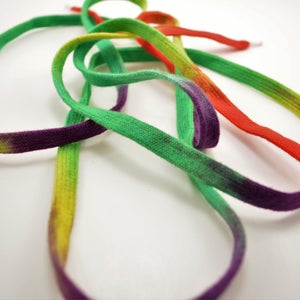 Stocking StufferSpring Wildflower Colors Tie Dye 54&quot; Shoelaces #58 Stocking Stuffer