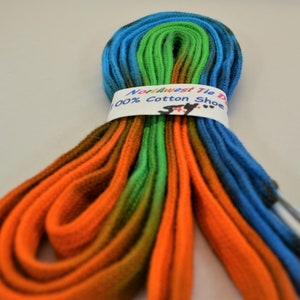 Bright and Bold Colors Tie Dye 54&quot; Shoelaces #2R