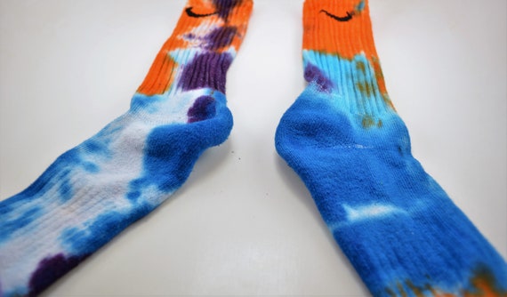 blue and orange nike socks
