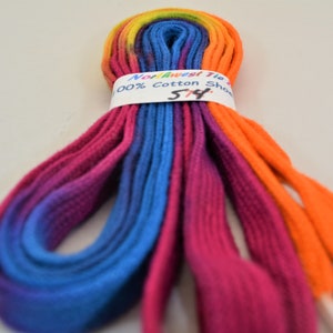 Bright Spring Colors Tie Dye 54&quot; Shoelaces #4R