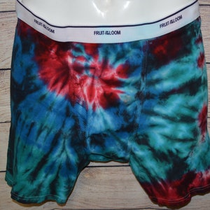 Pride  Darker Swirl! 100% Cotton Boxer Briefs, Stocking Stufer Size X-Large, Tie dye Boxer Brief