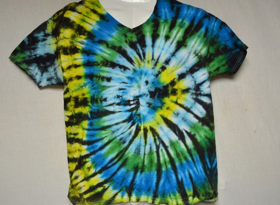 Hippie Tie Dye Adult Large With Blue and Yellow Swirl Tie-dye - Etsy
