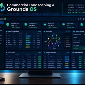 Commercial Landscaping OS, Lawn Maintenance Company Command Center, Grounds Crew Dispatch Board, Snow Removal Fleet Spreadsheet CRM – Web Ap