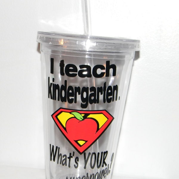 Kindergarten Teacher Gift - Kindergarten Gift - Kindergarten Teacher Cup - Kindergarten Teacher - Teacher Appreciation Day - Teacher Gifts