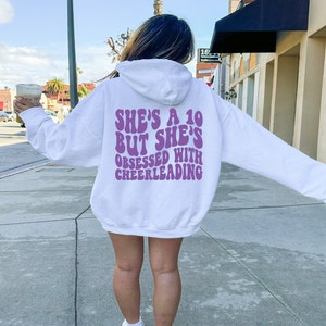 Cheerleading Hoodie: "She's a 10" Cheer Sweatshirt