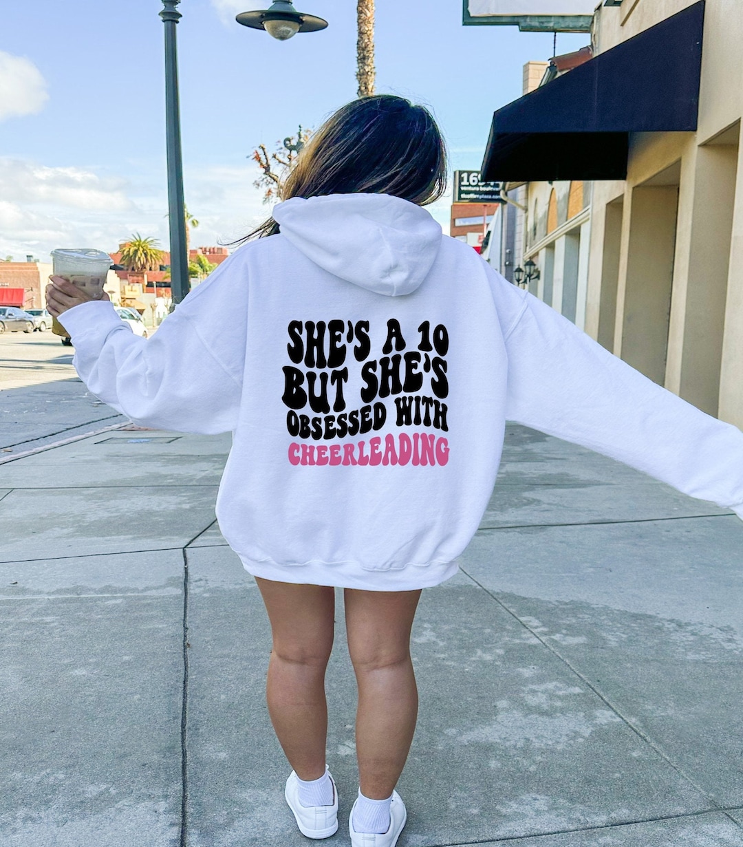 Cheer Hoodie She s a 10 but She s Obsessed With Cheer Cheer Sweatshirt Cheer Coach Gift Cheer Gift Cheer Christmas Gift Cheerleading Etsy