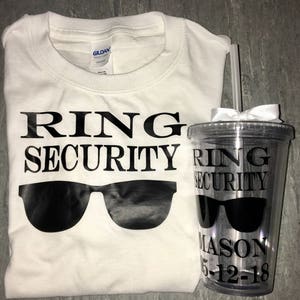 Ring Security Gift Set - Ring Bearer Shirt - Ring Security Gift - Ring Bearer Cup - Bridal Party Gifts - Will you be my ring bearer?