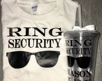 Ring Security Gift Set: Shirt & Tumbler - Ring Bearer Gifts