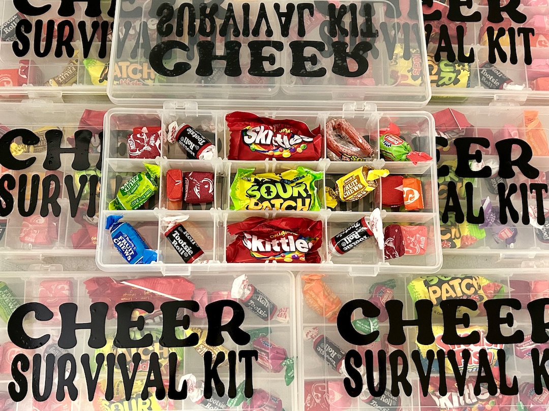 Cheer Survival Kit: Cheer Team Gift Adjustable Compartment Candy Box - Etsy