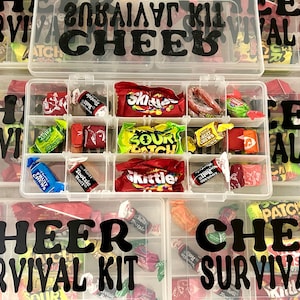 Cheer Survival Kit - The perfect gift, thank you, happy birthday, sister, dance, cheer gift -  Cheer Gift - Cheer Brother Gift | Candy Box