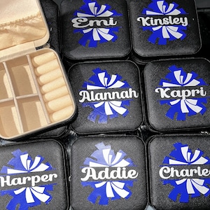 Cheer Gifts  Travel Jewelry Case Cheer Team Gift Cheer Mom Cheerleader Leading Jewelry box personalized