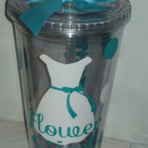 Personalized Flower Girl Tumbler |Flower Girl Gift| Custom Wedding Party Cup | Bridesmaid, Ring Bearer, & Junior Tumbler