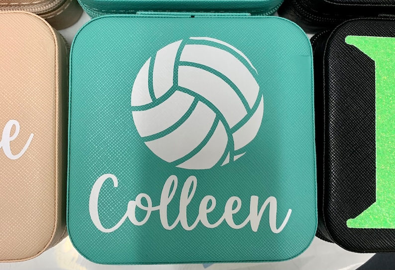 volleyball jewelry box team gift with name