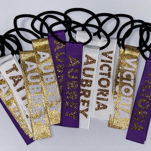 Pom Pom Tags - Set of 2 - Cheer - Cheerleader - Name - Personalized - Team Gift Cheer Camp Pom Tags Tie Ribbon tiktok